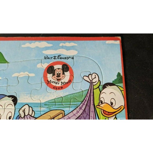 Vintage 1960s Jaymar Walt Disney Mickey Mouse Club Donald Duck Picnic Puzzle - Picture 2 of 10